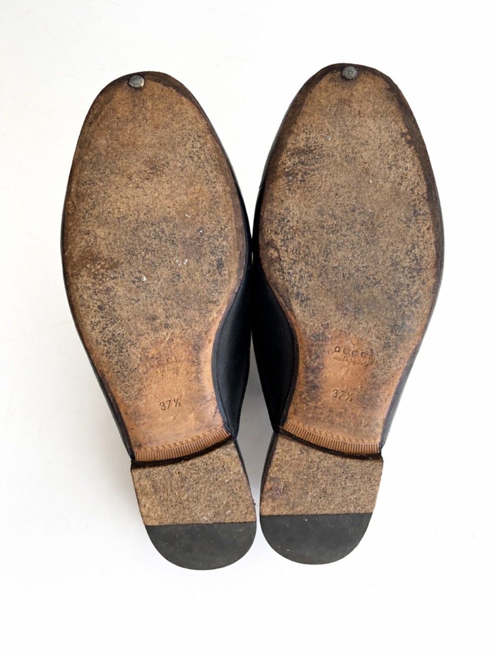 Gucci Princetown Horsebit Mule Loafer Black Leather Slip On Flats EU 37.5 US 7.5 - Picture 14 of 15